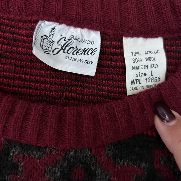 Maglificio Florence made in Italy Men’s Vintage Wool blend sweater size large - Picture 4 of 8